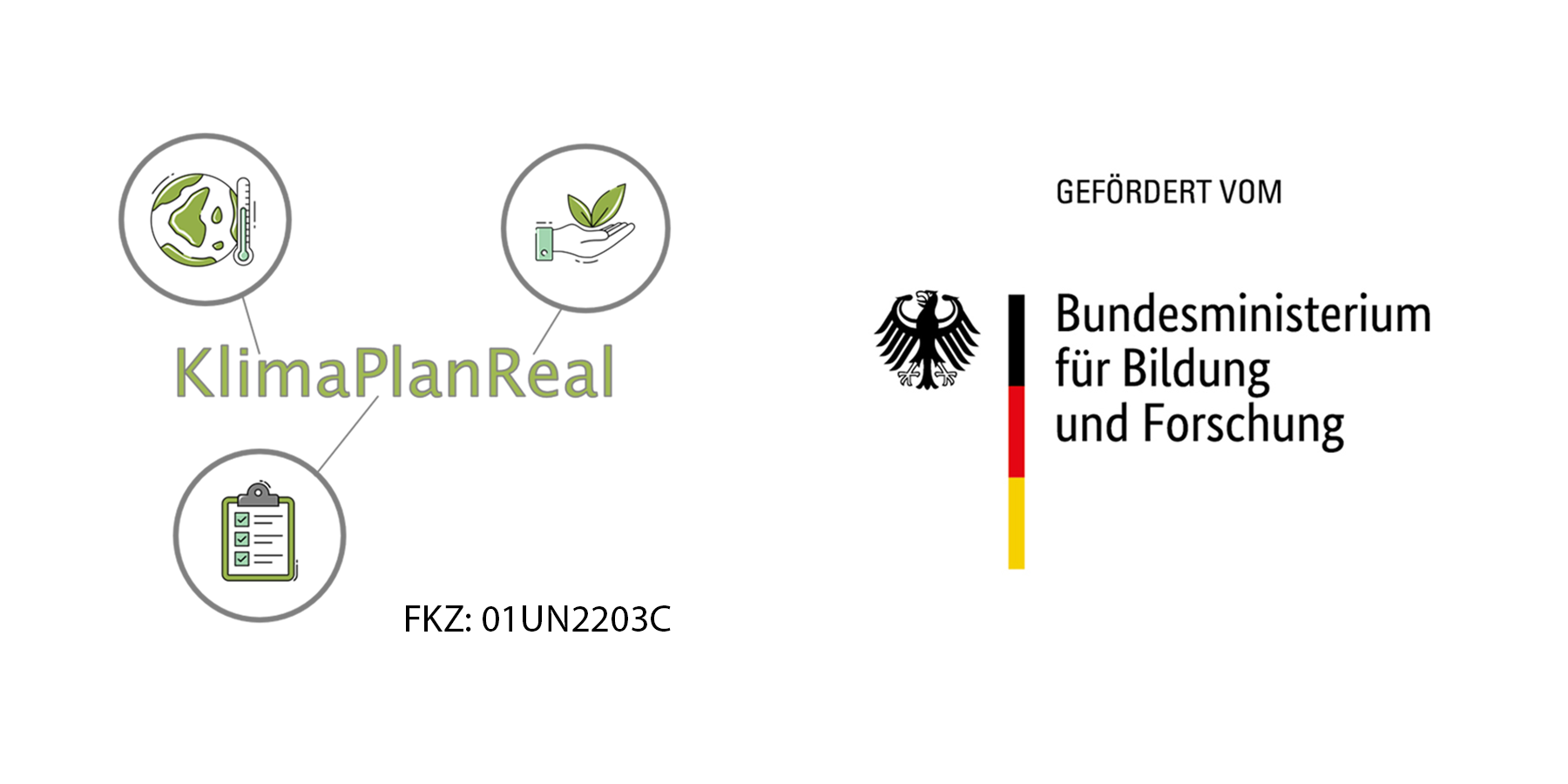 KlimaPlanReal und BMBF Logo